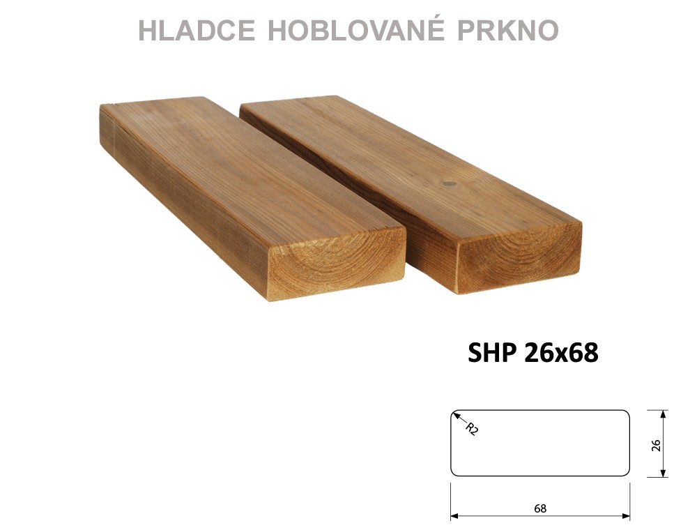 Prkno THERMOWOOD SHP 26x68, délka 3000mm