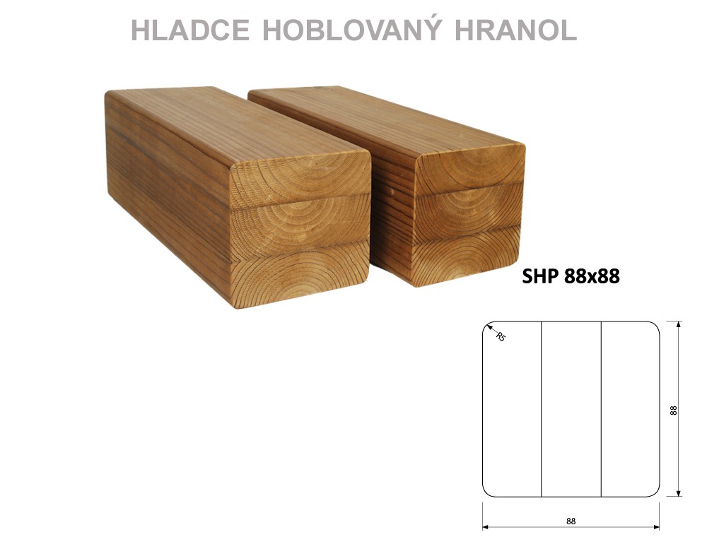 Hranol lepený THERMOWOOD SHP 88x88, délka 3000mm