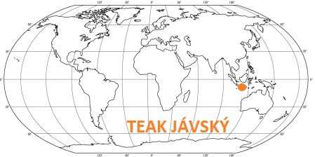 Prkno TEAK JAVA 20x120, délka 1400mm, P+D