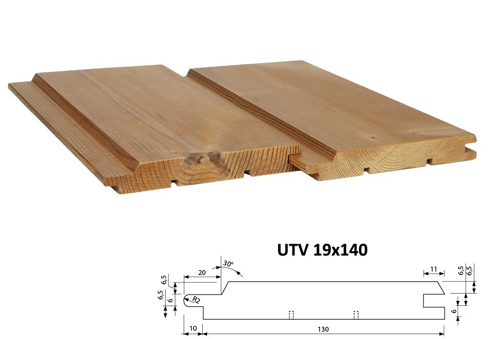 Profil THERMOWOOD UTV 19x140, délka 3000mm