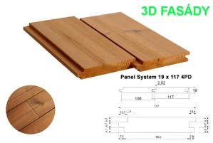 Profil THERMOWOOD Panel System 19x117, délka 3000mm