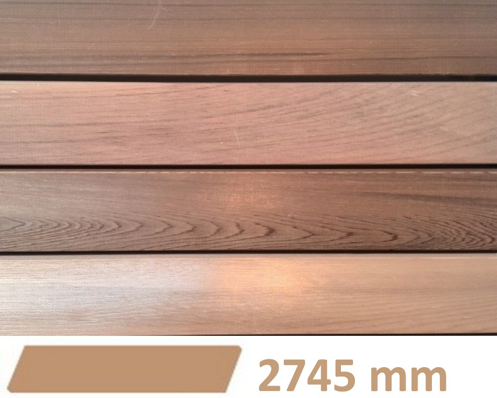 Profil RAUTE CEDR ČERVENÝ 20x90, délka 2745mm CLEAR