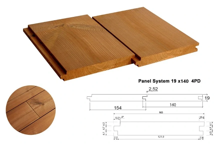 Profil THERMOWOOD Panel System 19x140, délka 4200mm