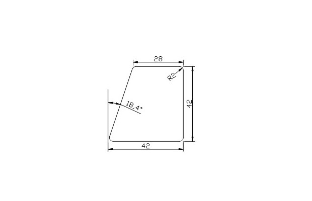 Profil THERMOWOOD HSS 28/42x42, délka 3000mm