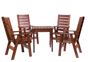 Zahradní nábytek THERMOWOOD- set křesel a stolu 